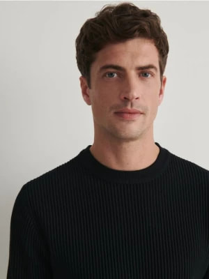 Zdjęcie produktu Reserved - Sweter w prążek - czarny