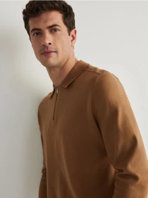Zdjęcie produktu Reserved - Sweter z kołnierzem - brązowy