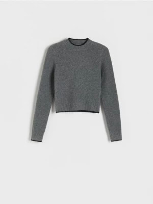 Zdjęcie produktu Reserved - Sweter z kontrastową wstawką - ciemnoszary