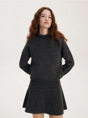 Zdjęcie produktu Reserved - Sweter z melanżowej dzianiny - ciemnoszary
