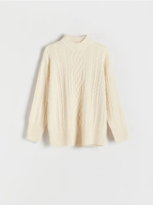 Zdjęcie produktu Reserved - Sweter z wełną - złamana biel