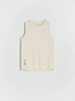 Zdjęcie produktu Reserved - T-shirt bez rękawów - złamana biel