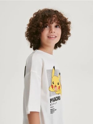 Zdjęcie produktu Reserved - T-shirt oversize Pokémon - złamana biel