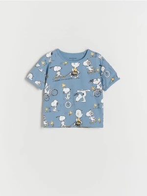 Zdjęcie produktu Reserved - T-shirt oversize Snoopy - niebieski