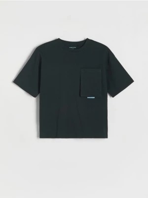 Zdjęcie produktu Reserved - T-shirt oversize z nadrukiem - czarny