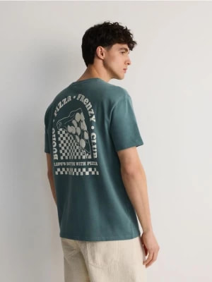 Zdjęcie produktu Reserved - T-shirt regular z haftem - morski