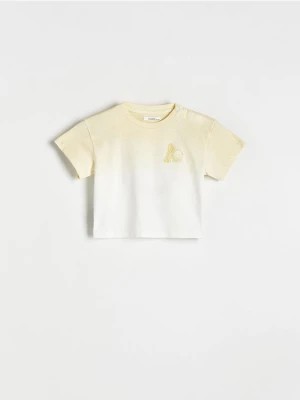 Zdjęcie produktu Reserved - T-shirt z efektem ombre - żółty