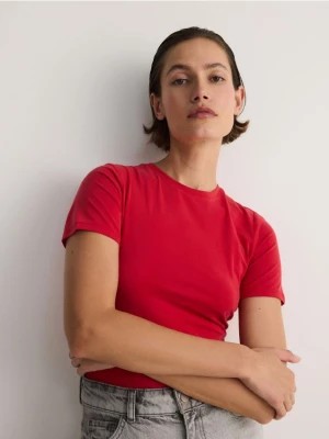 Zdjęcie produktu Reserved - T-shirt z modalem - czerwony