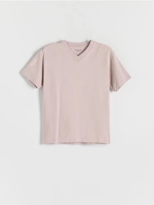 Zdjęcie produktu Reserved - T-shirt z nadrukiem - jasnofioletowy