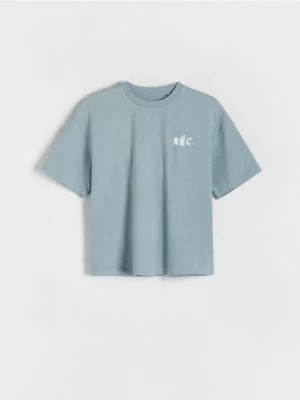 Zdjęcie produktu Reserved - T-shirt z nadrukiem - niebieski