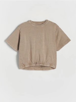 Zdjęcie produktu Reserved - T-shirt ze stoperem - brązowy