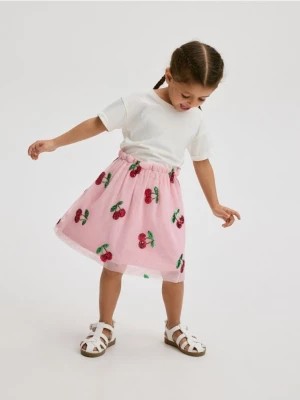 Zdjęcie produktu Reserved - Tiulowa spódnica z cekinami - pastelowy róż