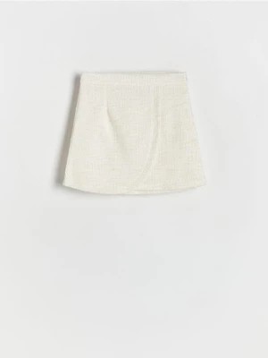 Zdjęcie produktu Reserved - Tweedowa spódnica - złamana biel