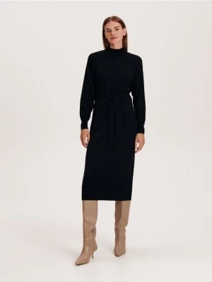 Zdjęcie produktu Reserved - Wełniana sukienka midi - czarny