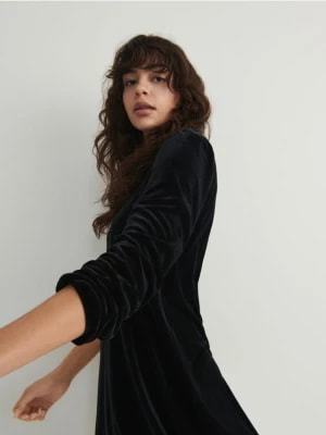Zdjęcie produktu Reserved - Welurowa sukienka mini - czarny