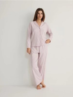 Zdjęcie produktu Reserved - Wzorzysta dwuczęściowa piżama - różowy