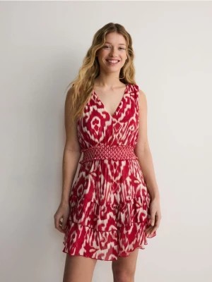 Zdjęcie produktu Reserved - Wzorzysta sukienka mini - czerwony