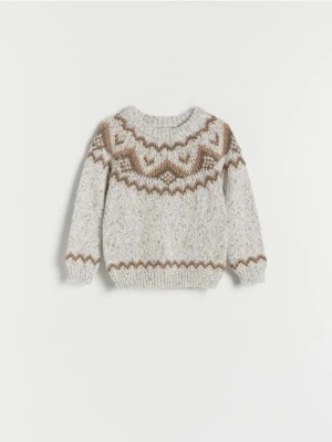 Zdjęcie produktu Reserved - Żakardowy sweter - jasnoszary