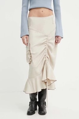 Zdjęcie produktu Résumé spódnica z domieszką lnu AnastasiaRS kolor beżowy midi ołówkowa 20761130 Resume
