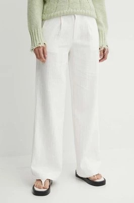 Zdjęcie produktu Résumé spodnie bawełniane AnselRS Pant kolor biały proste high waist 20611125 Resume