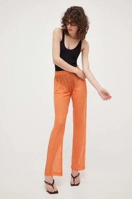 Zdjęcie produktu Résumé spodnie Rayanna damskie kolor pomarańczowy proste high waist Resume