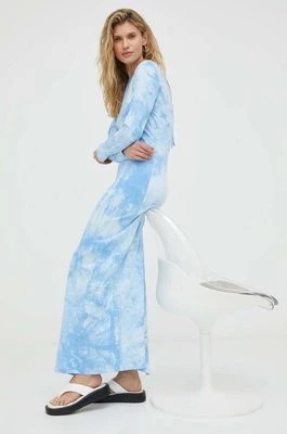 Zdjęcie produktu Résumé sukienka bawełniana kolor niebieski maxi dopasowana Resume