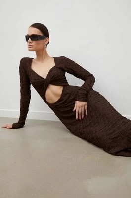 Zdjęcie produktu Résumé sukienka kolor brązowy maxi dopasowana Resume