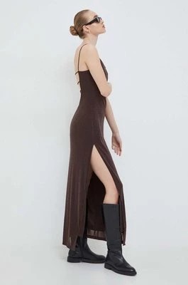 Zdjęcie produktu Résumé sukienka kolor brązowy maxi rozkloszowana Resume