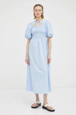 Zdjęcie produktu Résumé sukienka kolor niebieski midi rozkloszowana Resume
