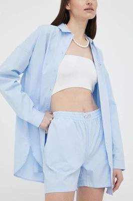 Zdjęcie produktu Résumé szorty damskie kolor niebieski gładkie high waist Resume