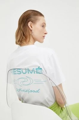 Zdjęcie produktu Résumé t-shirt bawełniany kolor biały Resume
