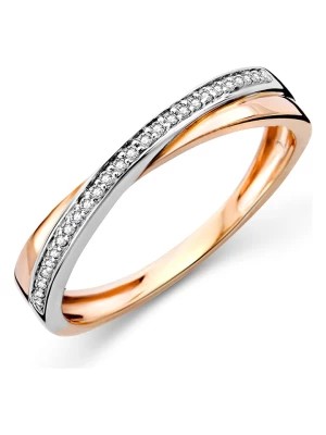 Zdjęcie produktu Revoni Złoty pierścionek z diamentami rozmiar: 58