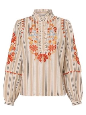 Zdjęcie produktu Rich & Royal Bluzka damska Kobiety Bawełna beżowy|pomarańczowy|wielokolorowy w paski,