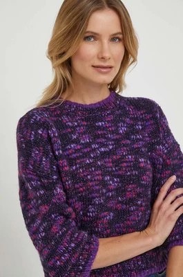 Zdjęcie produktu Rich & Royal sweter z domieszką wełny damski kolor fioletowy ciepły