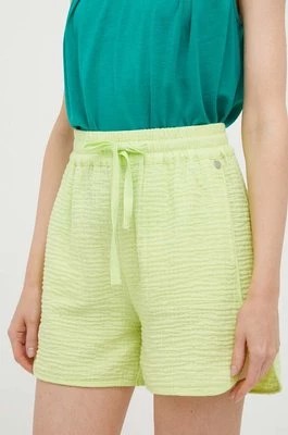 Zdjęcie produktu Rich & Royal szorty damskie kolor zielony gładkie high waist