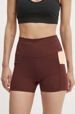 Zdjęcie produktu Rip Curl szorty sportowe Revival damskie kolor bordowy wzorzyste high waist