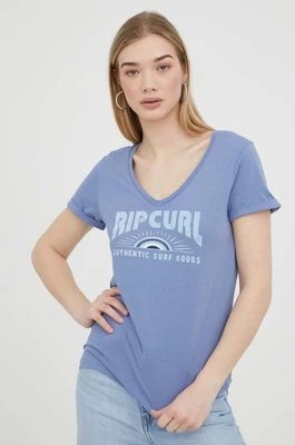 Zdjęcie produktu Rip Curl t-shirt bawełniany kolor niebieski