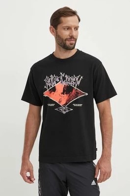 Zdjęcie produktu Rip Curl t-shirt bawełniany męski kolor czarny z nadrukiem