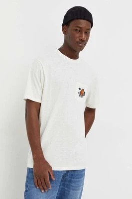 Zdjęcie produktu Rip Curl t-shirt męski kolor beżowy z aplikacją