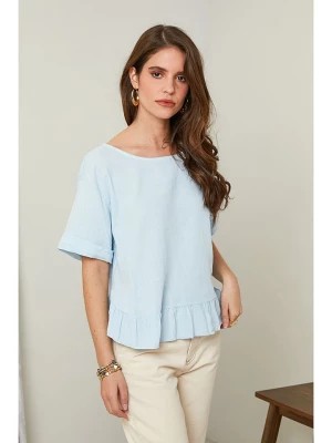 Zdjęcie produktu Rodier Lin Lniana bluzka w kolorze błękitnym rozmiar: XL/XXL
