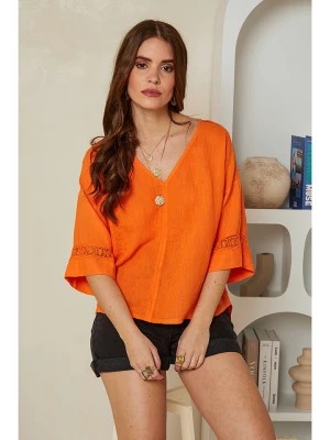 Zdjęcie produktu Rodier Lin Lniana bluzka w kolorze pomarańczowym rozmiar: XL/XXL
