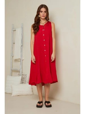 Zdjęcie produktu Rodier Lin Lniana sukienka w kolorze czerwonym rozmiar: L/XL