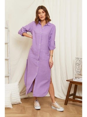 Zdjęcie produktu Rodier Lin Lniana sukienka w kolorze fioletowym rozmiar: M/L