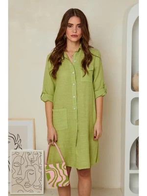 Zdjęcie produktu Rodier Lin Lniana sukienka w kolorze limonkowym rozmiar: M/L