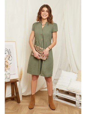 Zdjęcie produktu Rodier Lin Lniana sukienka w kolorze oliwkowym rozmiar: L/XL