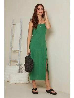 Zdjęcie produktu Rodier Lin Lniana sukienka w kolorze zielonym rozmiar: XL/XXL
