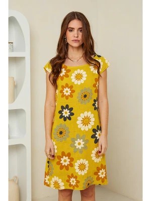 Zdjęcie produktu Rodier Lin Lniana sukienka w kolorze żółtym rozmiar: XL/XXL