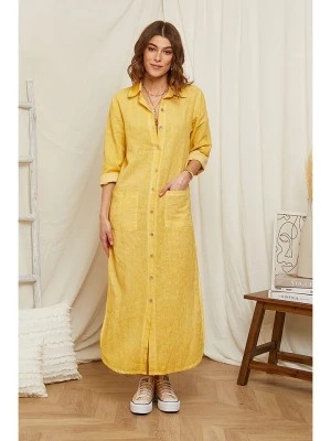 Zdjęcie produktu Rodier Lin Lniana sukienka w kolorze żółtym rozmiar: M/L