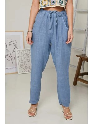 Zdjęcie produktu Rodier Lin Lniane spodnie w kolorze błękitnym rozmiar: XL/XXL