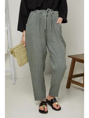 Zdjęcie produktu Rodier Lin Lniane spodnie w kolorze oliwkowym rozmiar: XL/XXL